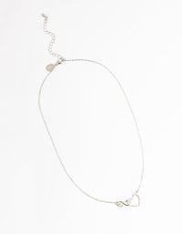 Silver Heart & Infinity Diamante Necklace - link has visual effect only