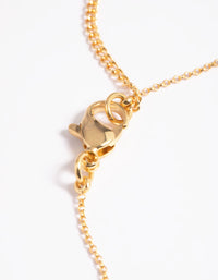 Gold Plated Cubic Zirconia Lariat Necklace - link has visual effect only