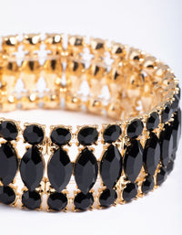 Gold Marquise Stone Bracelet - link has visual effect only