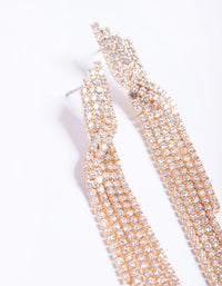 Cubic Zirconia Strand Twist Drop Earrings - link has visual effect only