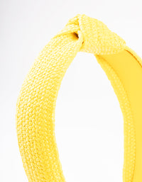 Yellow Fabric Woven Knot Headband - link has visual effect only