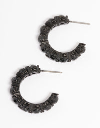 Gold Bulk Diamante Hoop Earrings - link has visual effect only