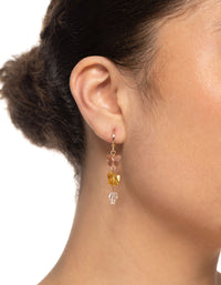 Gold Trio Butterfly Drop Huggie Earrings - link has visual effect only