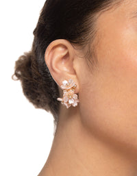 Gold Mini Flower Hoop Earrings - link has visual effect only