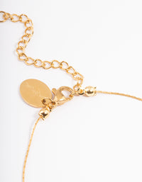 Gold Plated Stainless Steel Freshwater Pearl & Ball Chain Bracelet - link has visual effect only