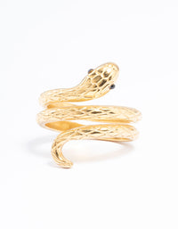 Gold Plated Stainless Steel Snake Ring - link has visual effect only