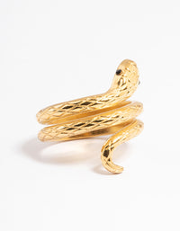 Gold Plated Stainless Steel Snake Ring - link has visual effect only