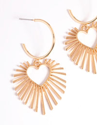 Drop Heart Spike Earrings - link has visual effect only