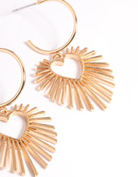 Drop Heart Spike Earrings - link has visual effect only