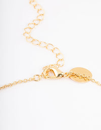 Gold Plated Cubic Zirconia Dainty Chain Drop Necklace - link has visual effect only