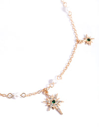 Gold Celestial & Pearl Satin Necklace - link has visual effect only