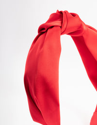 Red Fabric Twist Knot Headband - link has visual effect only