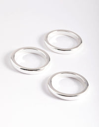 Silver Plated Triple 3mm Band Ring - link has visual effect only