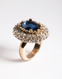 Antique Vintage Blue Cocktail Ring - link has visual effect only