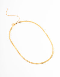 Gold Plated 4mm Herringbone Chain Necklace - link has visual effect only