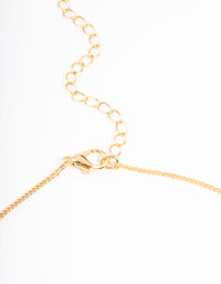 Gold Plated Libra Necklace with Diamante Pendant - link has visual effect only