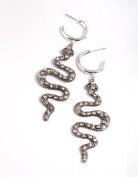 Diamante Snake Hoop Earrings - link has visual effect only