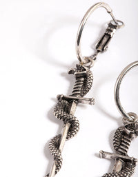 Silver Dager Twist Hoop Earrings - link has visual effect only