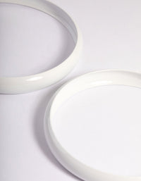 White Rubber Coated 60mm Hoop Earrings - link has visual effect only