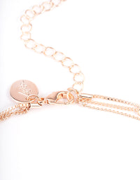 Rose Gold Circle Disc Multirow Necklace - link has visual effect only