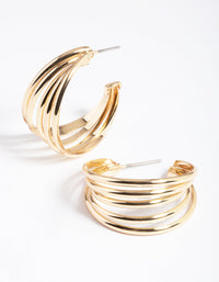 Gold Plated Brass Open Hoop Earrings - link has visual effect only