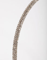 Silver Rounded Diamante Headband - link has visual effect only