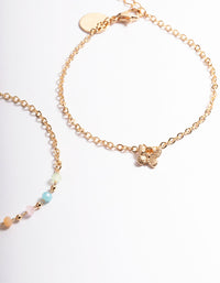 Gold Bead Butterfly Bracelet Pack - link has visual effect only