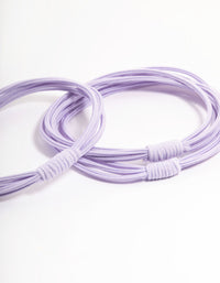 Purple Fabric Hair Tie Pack - link has visual effect only