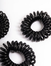 Black Plastic Mini Hair Spiral Pack - link has visual effect only