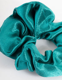 Teal Fabric Satin Scrunchie - link has visual effect only