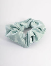 Blue Fabric Satin Scrunchie - link has visual effect only