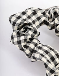 Black Fabric Checkered Scrunchie - link has visual effect only