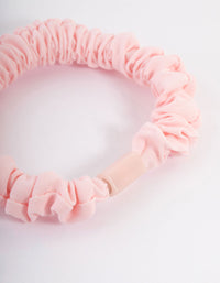 Pink Fabric Clamp Thin Scrunchie - link has visual effect only