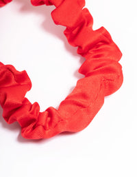 Red Fabric Clamp Thin Scrunchie - link has visual effect only