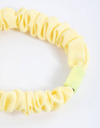 Yellow Fabric Clamp Thin Scrunchie - link has visual effect only