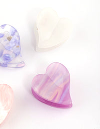 Acrylic Mini Hearts Claw Clip 4-Pack - link has visual effect only