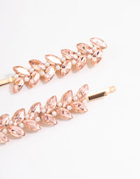 Gold Diamante & Pearl Navette Claw Clip Pack - link has visual effect only