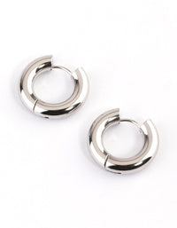 Waterproof Stainless Steel Thick Everyday Huggie Hoop Earrings - link has visual effect only