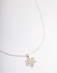 Silver Pave Diamante Paw Print Necklace - link has visual effect only