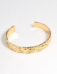 Gold Plated Brass Hammered Cuff Bracelet - link has visual effect only