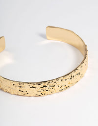 Gold Plated Brass Hammered Cuff Bracelet - link has visual effect only