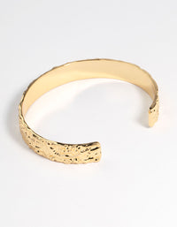 Gold Plated Brass Hammered Cuff Bracelet - link has visual effect only