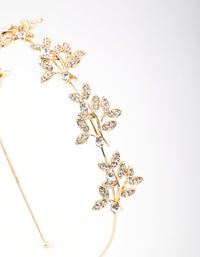 Gold Diamante Leaf Headband - link has visual effect only