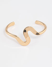 Gold Plated Brass Swirl Cuff Bracelet - link has visual effect only