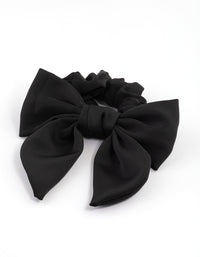 Black Medium Satin Scrunchie - link has visual effect only