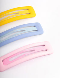 Coated Pastel Square Bubble Hair Clips Pack - link has visual effect only