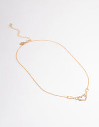 Gold Double Infinity Heart Necklace - link has visual effect only