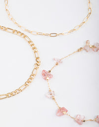 Gold Quartz Multi Anklet Pack - link has visual effect only