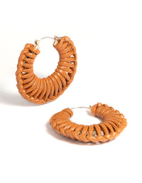 Gold Wrapped Hoop Earrings - link has visual effect only