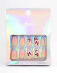 Plastic Butterfly Ombre Press On Nails - link has visual effect only